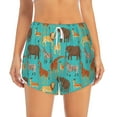 thumbnail image 2 of Goofa Cute Animals Printed Women 2 in 1 Running Shorts,Quick Dry Athletic Workout Shorts,High Waisted Athletic Shorts with Liner Pockets-X-Large, 2 of 9