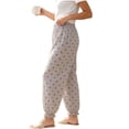 thumbnail image 5 of Women's Polka Pajama Pants Casual Loose Fit Jogger Lounge Pants Lightweight Soft Sleepwear with Pocket, 5 of 6