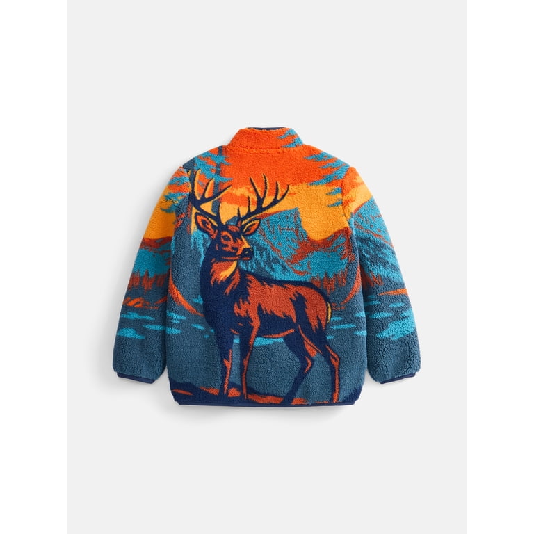 Wild Buck Boy's Fuzzy Fleece Half Zip Sweater photo 2