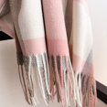 thumbnail image 4 of Yuanlong Womens Scarves Vintage Plaid Fringe Fall Winter Thick Warm Wrap Shawl Cozy Minimal Versatile Casual Neckwear, 4 of 6