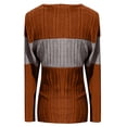 thumbnail image 4 of Tisuna Fall T-Shirts For Women Trendy Color Block V Neck Tops Ladies Work Office Shirts Size Xxl, 4 of 5