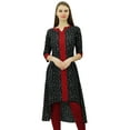 thumbnail image 2 of Phagun Designer Printed Tunic Ethnic Indian Kurta Asymmetrical Cotton Kurti Blouse, 2 of 2
