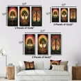 thumbnail image 4 of Designart "Rainbow Tree of Life Retro Illustration" Landscape Trees Framed Wall Art Set Of 3 - Green Trees Frame Canvas Set For Living Room Decor, 4 of 6