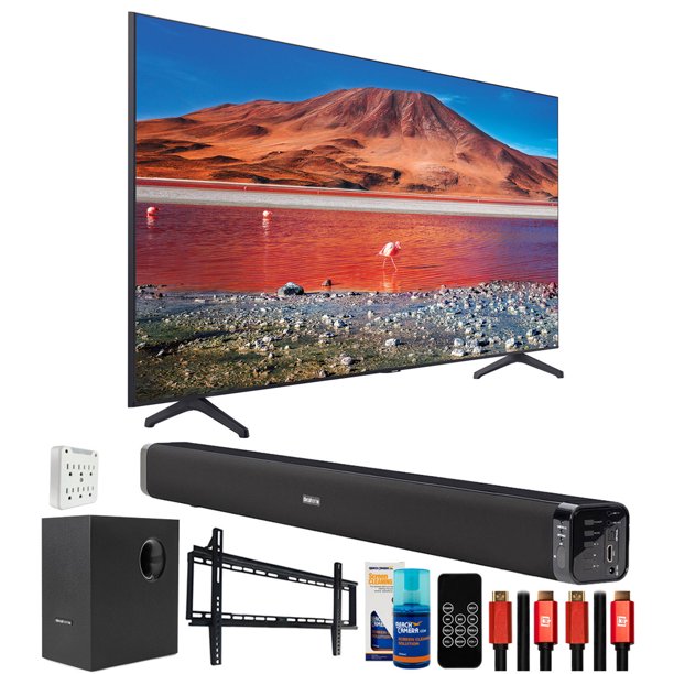 Samsung UN58TU7000 58" 4K Ultra HD LED TV (2020) with Deco Gear Home