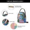 thumbnail image 4 of FORMRS Crossbody Bag for Women Quilted Travel Shoulder Cell Phone Purse with Chain Strap Handbag, Purple Window, 4 of 7
