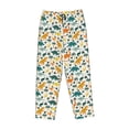 thumbnail image 6 of Uemuo Dinosaurs and Tropical Leaves Pattern Women's Wide Leg Palazzo Lounge Pants with Pockets Light Weight Loose Comfy Casual Pajama Pants-X-Large, 6 of 9