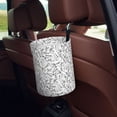 thumbnail image 5 of Wukai Black White Music Print Car Trash Can - Easy to Clean Hanging Garbage Bin - Removable Liner - Leak-Car Garbage Can - Waterproof Trash Can for Car and SUV, 5 of 7