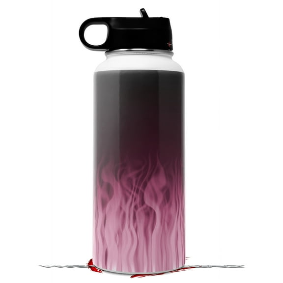 Skin Wrap Decal compatible with Hydro Flask Wide Mouth Bottle 32oz Fire Pink (BOTTLE NOT INCLUDED)
