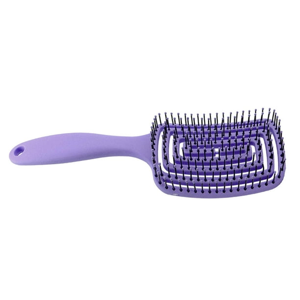 Cepill desenre el cabello, Desenre el cabello Herramientas de peinado de secado rápido Cepill el cabello con ventición curvo Peine - púrpura Sunnimix Cepillo de pelo ventilado