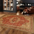 thumbnail image 2 of Pasargad Home Serapi Collection Hand-Knotted Wool Rust Area Rug- 5' x 7', For Indoor Space and all Age of Group, 2 of 6