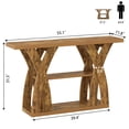 thumbnail image 2 of Tarnorci 3 Tier 54.33" Wood Console Accent Side Table Brindle End Table Hallway Room Decor, 2 of 9