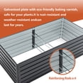thumbnail image 6 of 2 Pack 6x3x2ft Metal Galvanized Raised Garden Bed,Galvanized Planter Boxes Set or Vegetables Flowers Ground Planter Box,Black, 6 of 8