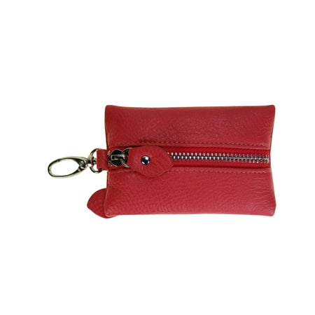 Leather Keychain Key - Key Holder Keychain Case with Zipper Leather Wallet 11-455 (C)