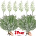thumbnail image 2 of 10/1PCS Christmas Snowy Pine Needles Artificial Pine Branches Fake Plants Ornaments DIY Crafts Garlands Navidad Party Home Decor, 2 of 5