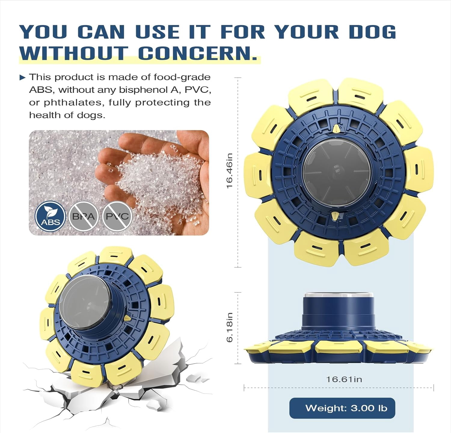 KADTC 3 Levels of Step-by-Step Challenge, U.S. Brand & Design,Extra-Large Size, Beginner To Expert Dog Puzzle Toy For Smart Dogs Treat Puzzles Food Slow Feeder Difficulty Mental Stimulation Brain Toy