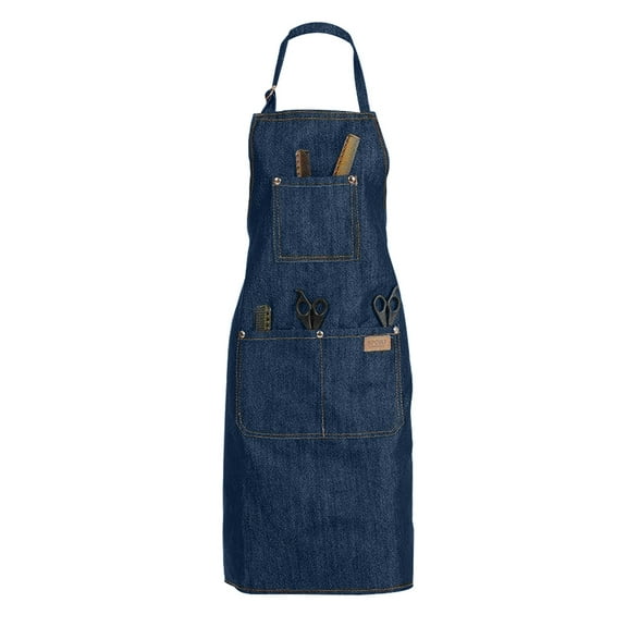 Denim Apron Salon Working Clothes Barber Cloth Kitchen Cooking Grill Restaurant Bar Shop Cafes Baking Beauty Nails Uniform