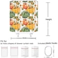 Fall Pumpkin Shower Curtain Autumn Thanksgiving Day Harvest Orange
