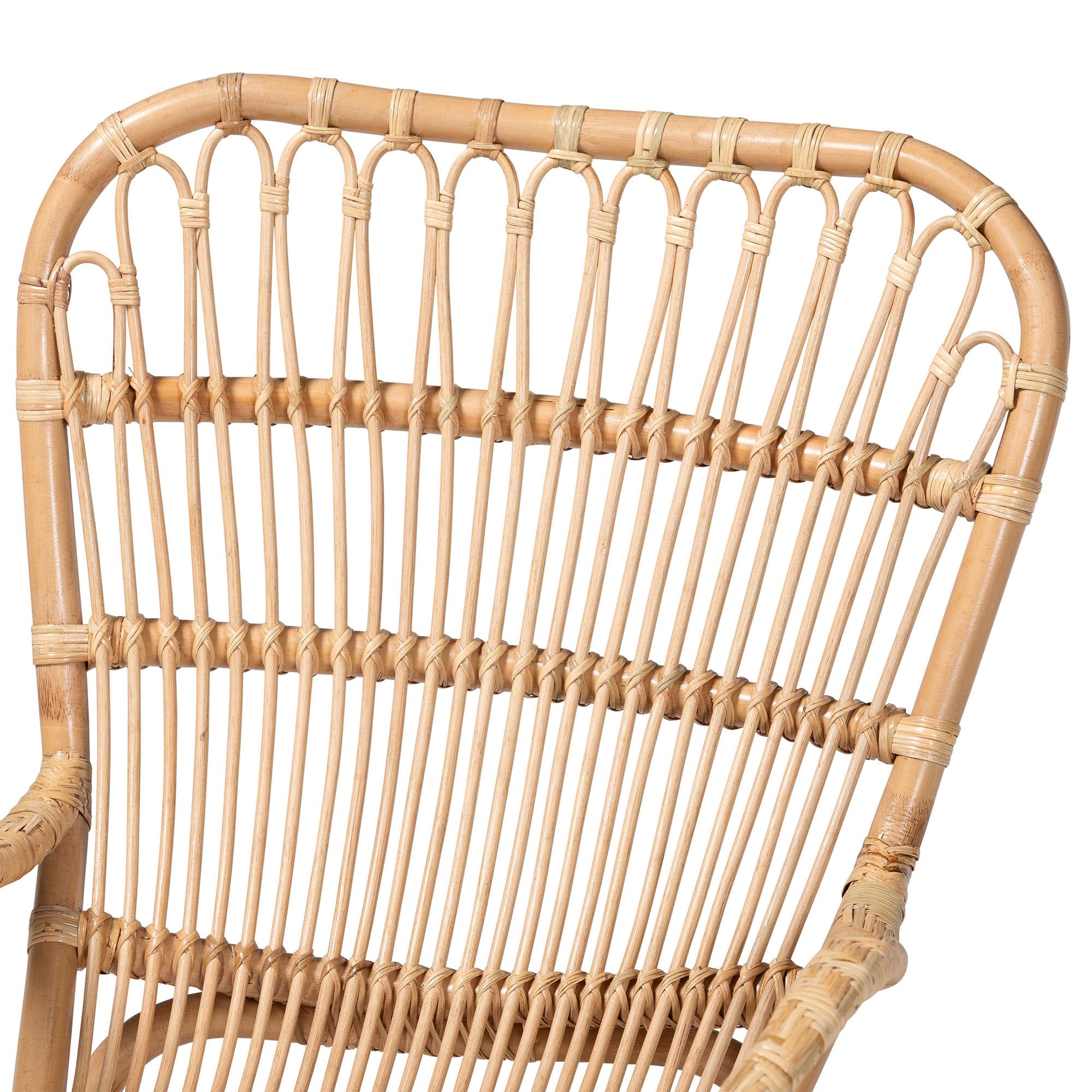 bali & pari Mahin Boho Rocking Chair, Light Honey