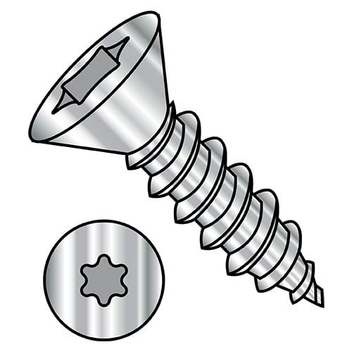 6-20X1/2 6 Lobe Flat Self Tapping Screw Type A B Fully Threaded 18 8 Stainless Steel (Pack Qty 5,000) BC-0608ABTF188