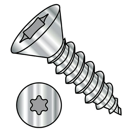 

10-16X1 1/2 6 Lobe Flat Self Tapping Screw Type A B Fully Threaded 18 8 Stainless Steel (Pack Qty 2 000) BC-1024ABTF188