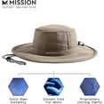 thumbnail image 2 of MISSION Max Plus Adult Pinnacle Booney Bucket Hat, Unisex, One Size, Khaki, 2 of 6