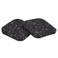 thumbnail image 1 of Unique Bargains Tapis de Course-3.9'x3.9' Équipement d'Exercice pour Protection des Sols Réduction de Bruit, Noir Blanc 2 Pack, 1 of 5