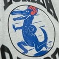 thumbnail image 4 of Women's Mitchell & Ness Heather Gray Florida Gators Oversized Logo Lightweight Pullover Sweatshirt, 4 of 4