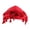 Bright red, variant on Boho Tassel Fringe Slouchy Beanie, Vintage Ethnic Distressed Cotton Skull Cap-black colored hanging beard
