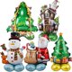 thumbnail image 2 of Globo gigante de Papá Noel de pie, muñeco de nieve, árbol de Navidad, decoración para fiestas de Año Nuevo, globo de recuerdo de Navidad, 2 of 5
