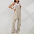 thumbnail image 2 of frariair ​Adjustable Denim-Look Jumpsuits – Moisture-Wicking Summer Casual Outfits​ Khaki, 2 of 6