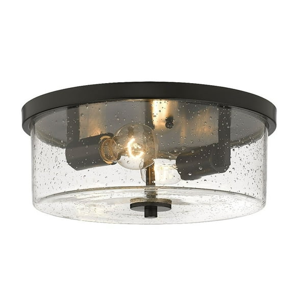Golden Lighting Rayne Support Encastré Noir Mat avec Verre à Graines