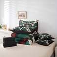 thumbnail image 6 of Manfei Teens Female Men Abstract Feather 7-Piece Twin Bedding Sets,Bohemian Aztec Bedding Comforter Set,Tribal Theme Breathable Sheet Sets,Ultra Soft Home Decor,Reversible, 6 of 8