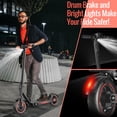 thumbnail image 5 of 500W Electric Scooter for Adults, Up to 22MPH and 22-28Miles Long-Range, 10'' Air Tires, Foldable Commuting Escooter with Double Braking System and App Red, 5 of 9