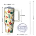 thumbnail image 2 of 30 oz Christmas Day Santa Tumbler with Handle and Straw, Stainless Steel Insulated Cup 30 oz, Leak Proof Holiday Mug, Winter Gift Ideas, 2 of 5