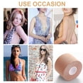 thumbnail image 5 of iMucci Boob Tape, Nipple Covers Waterproof Athletic Body Tape Push Up Lifting Tape Sticky Bob Tape for Large Breast , Incl. 1 Roll Breast Lift Tape, 10pcs Nipple Stickers for Women, 5 of 8