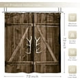 thumbnail image 5 of Wooden Garage Barn Door Shower Curtain 72Wx72H Inch Wood Plank Retro Rustic Farmhouse 12 Pack Metal Hooks Country Decor Fabric Bathroom Polyester Waterproof, 5 of 6
