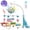 Blue, variant on Mini Tudou Baby Crib Mobile with Music and Lights,360°Rotation,Remote Control, Lights Projector Function Music Box Cartoon Rattles for Babies Boy Girl