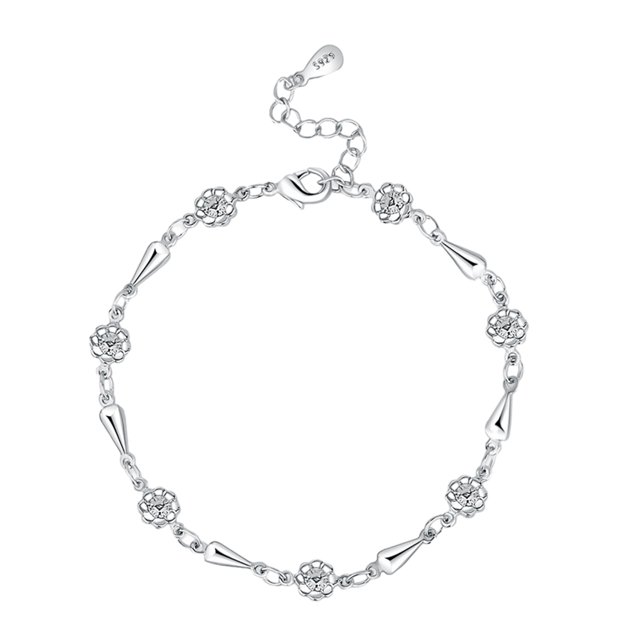 Qarigey De Hoja Floral Retro Simple De Circón De Moda Acentos De Circón Brillantes Para Estilos De Moda Ropa, zapatos y accesorios Miscelánea Oro blanco