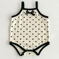 thumbnail image 4 of SonxaHe Newborn Girl's Bodysuits Cute Bow Tie Sleeveless Romper Baby Summer Lightweight Cozy Jumpsuits Clothes White,Size 3-6 M, 4 of 7