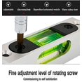 thumbnail image 5 of Nivel ajustable de alta precisión de metal, barra de nivel pequeña, nivel cuadrado, magnetismo de burbuja horizontal, aleación con burbuja horizontal luminosa, (verde (magnético), 5 of 5