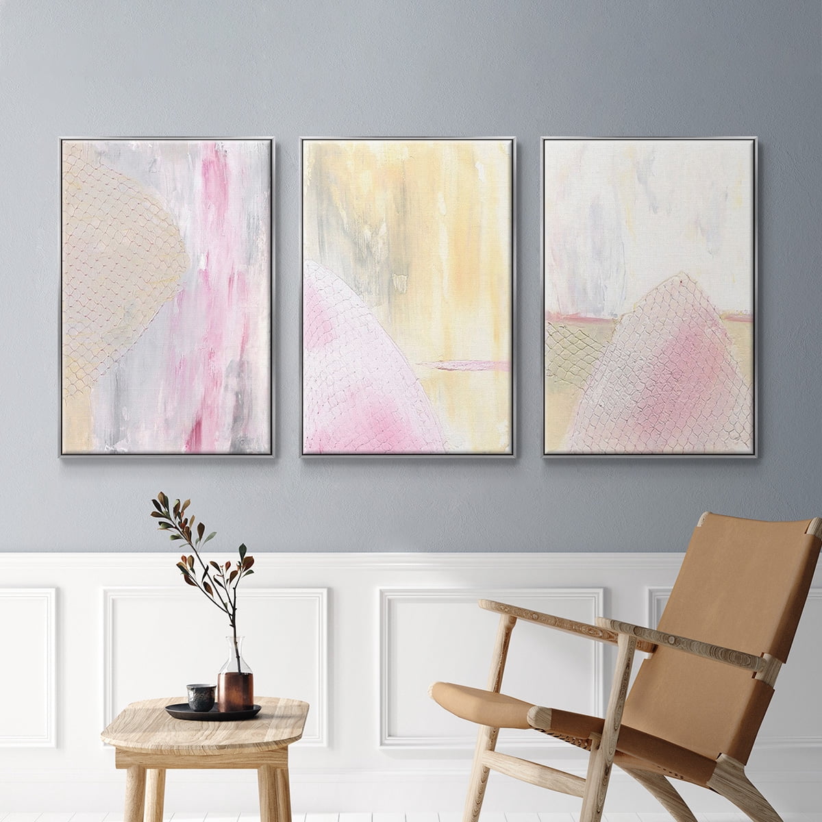 Get Sweet I - Framed Premium Gallery Wrapped Canvas L Frame 3 Piece Set - Ready to Hang