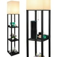 thumbnail image 1 of Lámpara de pie Lamp SHINE HAI 3 en 1 con estante, 160 cm, USB tipo C AC, 1 of 8