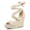 Beige, variant on Women's Shoes Lace Up Espadrilles Platform Wedge Sandals Leopard 7