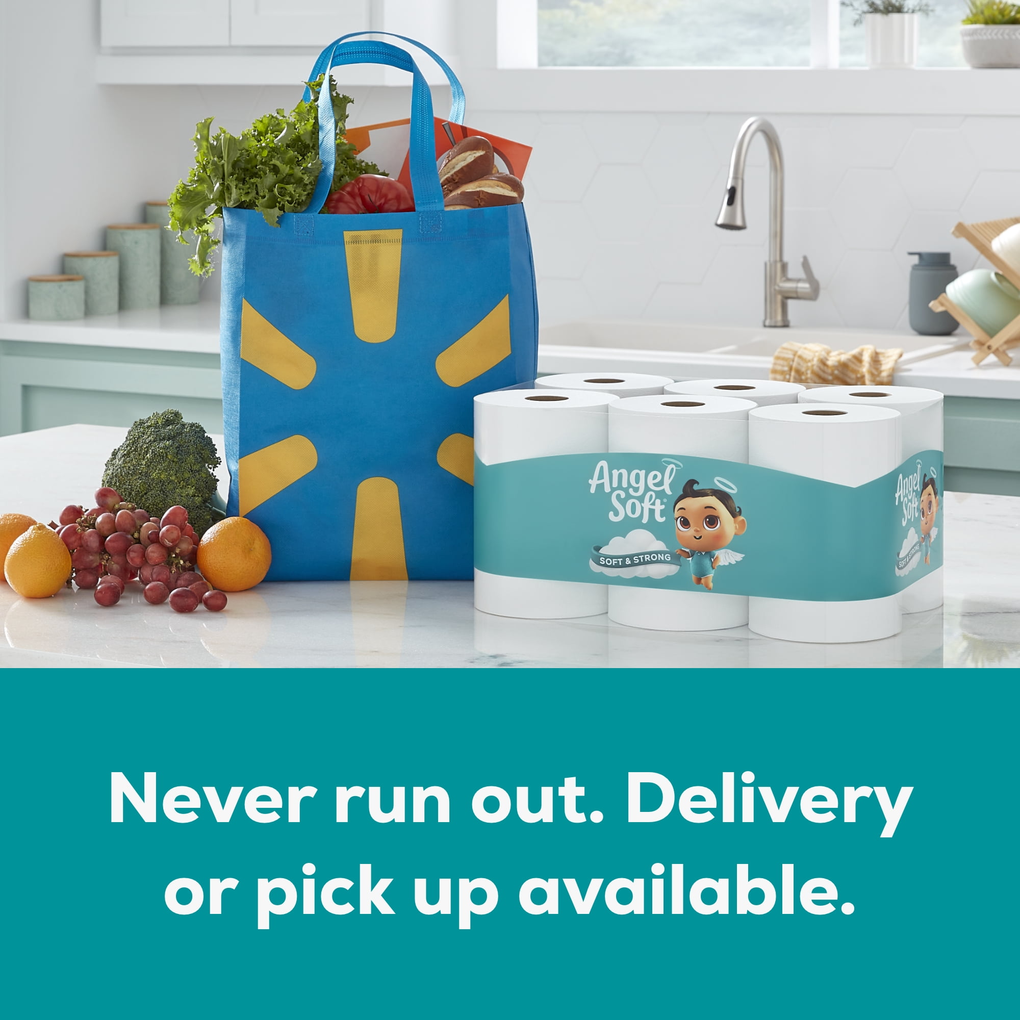 Angel Soft 2-Ply Toilet Paper, 12 Mega Rolls, 320 Sheets Per Roll