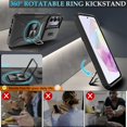 thumbnail image 4 of for Samsung Galaxy A35 5G Case with Slide Camera Cover & Screen Protector (2 PCS), A35 Case Build in 360° Rotating Ring Kickstand, Military Grade Protective Case for Galaxy A35 Phone Cases, Black, 4 of 14
