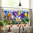 thumbnail image 4 of Stained Glass Window Film, Flower Static Cling Window Privacy Film Decorative UV Sun Blocking Non-Adhesive Glass Window Covering for Home Bathroom, 4 of 9