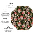 thumbnail image 3 of Lsque Edgehog and Mushrooms Pattern 4" Drink Coasters Set of 4, PVC Leather Absorbent Coasters, Table Coaster Set Decorative Coffee Cup Coasters Housewarming Gift -Octagon, 3 of 6