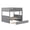 Gray, variant on imerelez Full Over Full Bunk Bed with Twin Size Trundle, Gray