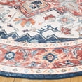 thumbnail image 3 of SAFAVIEH Arizona Alaia Medallion Polyester Machine Washable Area Rug, Rust/Dark Blue, 6' x 6' Round, 3 of 7