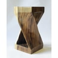 thumbnail image 3 of Millennium Suar Twisted Wood Stool Table 22 To 24H In, 3 of 3